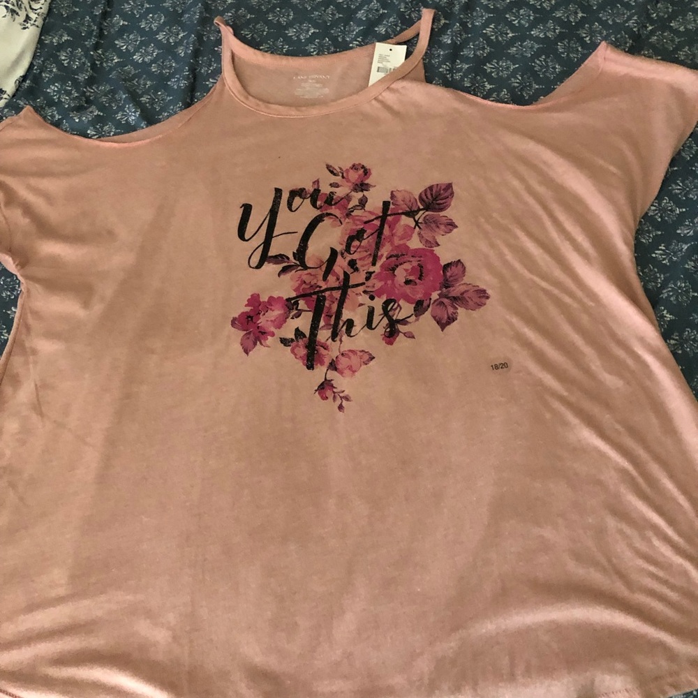 NWT Shirt with shoulder cut out